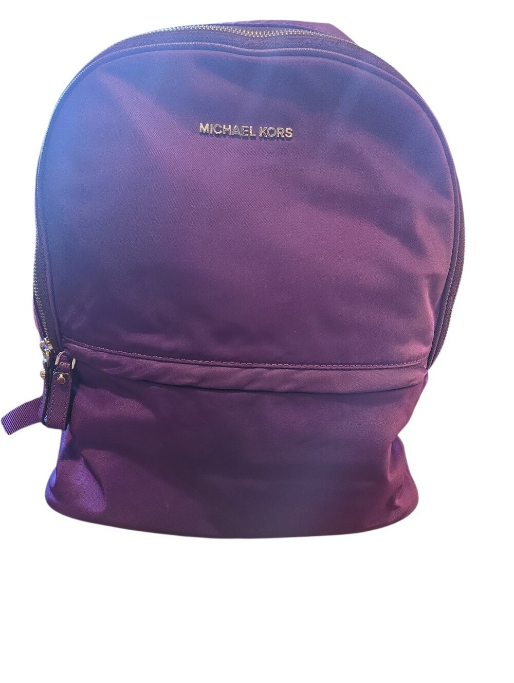 Michael Kors Nylon Backpack Purple Gold Hardware